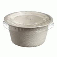 Pot à sauce 50ml pulpe de canne + couvercle RPET - par 50