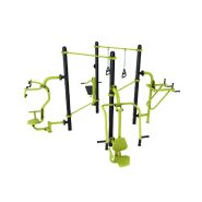 Station Combo 4-2 - Barre traction, TRX, Pull, Push, Chaise romaine, Chest press Station Combo 4-2 - Barre traction, TRX, Pull, Push, Chaise romaine, Chest press