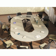 Table de conférence ovale Adema fabriqué en France Table de conférence ovale Adema fabriqué en France