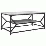 VidaXL Table basse Gris Sonoma 90 x 50 x 40 cm Modèle Grandezza Royale - 868234