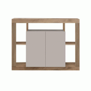 Vivabita Matelpro - Buffet/bahut contemporain 134 cm mercure/cachemire Dominika - Moderne & Design -Mercure/cachemire -  -Types de portes: Battantes -