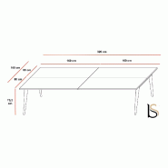 Bureau bench 4 personnes Pigreco Up - Martex - Non, Blanc, 320_1