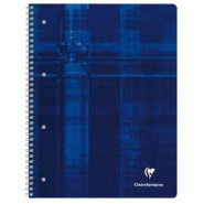 Clairefontaine Lot de 5 Cahier Metric Studium A4+, 160p./80 feuilles perforées 90 g/m² reliure intégrale, quadrillé 5x5 - 3329680082586