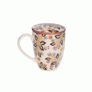 Coffret tisanière avec filtre Siena 30 cl -  Décoré Rond Grès Table Passion 13x9 cm - multicolore Grès 3106232387616