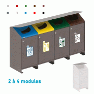 Corbeille BERLIN Tri sélectif - 2, Avec autocollants