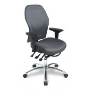 Ecocentric - chaise de bureau - ergo centric - base d'alumium poli de 26 po