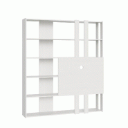 Itamoby Bibliothèque Ouverte Kato M Avec Panneau Meuble Tv En Frêne Blanc - blanc VE6MKT2FL4FCP-BF