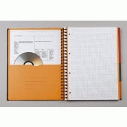 Oxford Lot de 5 Cahier Filingbook rel. Intégrale A4+ 200p./100 feuilles 80g/m², ligné 6mm, avec 3 intercalaires repositionnables - 100103721