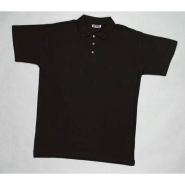Polo à manches courtes 100% coton noir, taille XXL Polo à manches courtes 100% coton noir, taille XXL
