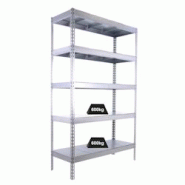 PROREGAL Étagère pour charges lourdes METAL BEAST FIVE | HxLxP 200x150x90cm | Charge du compartiment 600kg | Galvanisé - argenté métal PR_RS18-10 PROREGAL Étagère pour charges lourdes METAL BEAST FIVE | HxLxP 200x150x90cm | Charge du compartiment 600kg | Galvanisé - argenté métal PR_RS18-10