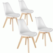 TecTake GmbH tectake Lot 4 chaises salle à manger style scandinave forme ergonomique blanc - 406097 - blanc plastique 406097 TecTake GmbH tectake Lot 4 chaises salle à manger style scandinave forme ergonomique blanc - 406097 - blanc plastique 406097