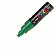 UNI MITSUBISHI posca marqueur pte large biseautée posca pc8k 8mm vert foncé - vert pc8kv