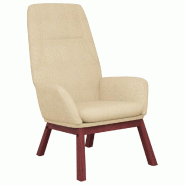 Chaise de relaxation Crème Tissu Modèle Orion Office Compact - 341385