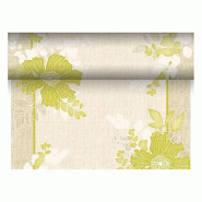 Chemin de table aspect tissu "ROYAL Collection" 24 m x 40 cm vert "Annabel" (4 unités) PAPSTAR - vert papier 84981