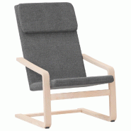 Décoshop26 - Fauteuil lounge chaise de canapé design moderne en tissu gris clair DEC026686 - gris 3000255953929
