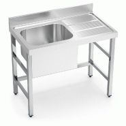 Évier avec support monocuve, égouttoir à droite 1400x700x850 mm. - FRI056018