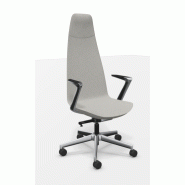 Fauteuil "LUMI" - Dossier Haut, Pieds pivotant - 4 branches - roulettes, Avec