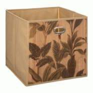 FIVE Boîte de rangement Bambou Naturel motif Vert 31 x 31 cm - beige 3560233830777 FIVE Boîte de rangement Bambou Naturel motif Vert 31 x 31 cm - beige 3560233830777
