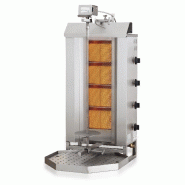 Machine gyros gril de gaz moteur au-dessus 4 zones de chauffage - P7049.0010