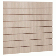 Panneau rainuré R15 L120xP120cm épaisseur 18mm - orme clair