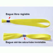 Textil'pass bague sertie - référence : TXPA - bracelet de sécurité ajustable, impression HD