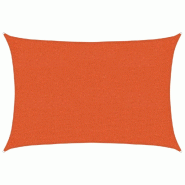 Voile d'ombrage 160 g/m² Orange 2x2,5 m PEHD Modèle Soleil Aurora - 311666
