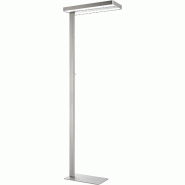 UNILUX Lampadaire à éclairage double Lixus, à LED, coloris gris métal - métal 400079771