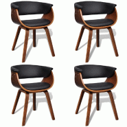 VidaXL Chaises à manger lot de 4 bois courbé et similicuir Modèle Beloria - 270547