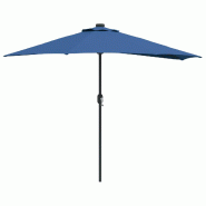 VidaXL Parasol de jardin Azur 294 x 150 x 224 cm Polyester et Acier Modèle Zephyr Nord - 42003274
