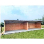 Abri de prairie grande largeur - ABR004 - pour chevaux - bois Douglas - personnalisable Abri de prairie grande largeur - ABR004 - pour chevaux - bois Douglas - personnalisable