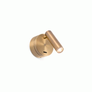 Applique Murale Faro Barcelona Avec Bras Led Intégré De 3W - Métal Peint, Chambre, 95 Lm, 3000K - Bronze - doré 8421776168879