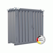 Container chantier - conteneur de stockage 1m - bungalow galvanisé démontable - made in germany  marque at outils -  sc-1