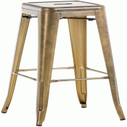 Décoshop26 - Tabouret de bar style industriel en métal doré 10_0000242 - 3000865169604