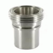 Douille DIN mâle inox lisse à collerette - YDIMDLIX065 - 63 mm - Accouplement facilité - Serrage rapide