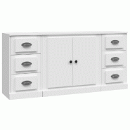 Helloshop26 - Buffet bahut commode armoire meuble de rangement organisateur cuisine salle de séjour salons 3 pcs bois d'ingénierie 02_0036998 - 3000 Helloshop26 - Buffet bahut commode armoire meuble de rangement organisateur cuisine salle de séjour salons 3 pcs bois d'ingénierie 02_0036998 - 3000