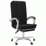 Helloshop26 - Chaise fauteuil siège pivotante de inclinable de bureau informatique étude similicuir noir 02_0024263 - noir métal 3000215342060