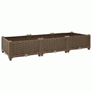Helloshop26 - Jardinière lit surélevé plantes fleurs jardin 120 x 40 x 23 cm polypropylène marron 02_0000903 - 3000072381530 Helloshop26 - Jardinière lit surélevé plantes fleurs jardin 120 x 40 x 23 cm polypropylène marron 02_0000903 - 3000072381530