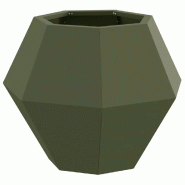 Helloshop26 - Jardinière rectangulaire extérieure 50 x 50 x 40 cm durable style chic en acier vert olive 02_0053124 - vert acier 3000237771558