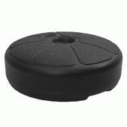 Helloshop26 - Socle de parasol 15 L avec remplissage eau sable 36 x 20 cm stabilité jardin contemporain en plastique noir 02_0045938 - noir 300023396