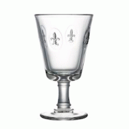 La Rochère - Lot de 6 verres à vin Fleur de Lys - Verre pressé épais et résistant - Transparent - Made in France La Rochère - Lot de 6 verres à vin Fleur de Lys - Verre pressé épais et résistant - Transparent - Made in France
