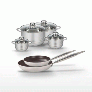 Lot Poêles 24/28 cm et Faitouts 12/14/20/24 cm Elo Bistro Line - gris 3176239985627