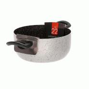 Mamù JANE2CAS2MXXXX22 Plat à four antiadhésif en aluminium avec deux poignées, 22 cm - gris aluminium JANE2CAS2MXXXX22