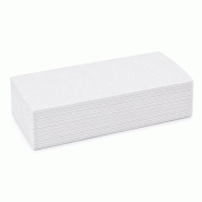 Serviettes de table papier Le Nappage Tex Touch 38 x 38 cm blanc pliage 1/8 - lot 400 - blanc papier STT4001.P18