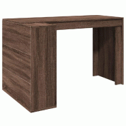 VidaXL Bureau chêne marron 123,5x73,5x75 cm bois d'ingénierie Modèle Orion Master Nordique - 847988