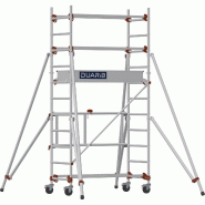 Échafaudage roulant aluminium AL 135 version base pliante - Hauteur de travail : 3,80 m - DUARIB - 613152 Échafaudage roulant aluminium AL 135 version base pliante - Hauteur de travail : 3,80 m - DUARIB - 613152