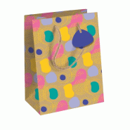 Clairefontaine Lot de 6 Sac cadeau Liwa, moyen format (21,5x10,2x25,3 cm), papier 210 g/m², cordelette assortie - 3663619207344