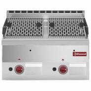 Diamond - Grill pierres de lave gaz avec grille de cuisson en fonte -Top- - réf. G60/GPL6T-N - gris AKS-G60/GPL6T-N