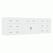 Helloshop26 - Buffet bahut commode armoire meuble de rangement organisateur cuisine salle de séjour salons 3 pcs bois d'ingénierie 02_0037011 - 3000 Helloshop26 - Buffet bahut commode armoire meuble de rangement organisateur cuisine salle de séjour salons 3 pcs bois d'ingénierie 02_0037011 - 3000
