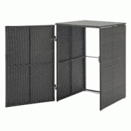 Helloshop26 - Cache poubelle widnau pour 1 conteneur avec revêtement polyrotin 109 x 70 x 78 cm 03_0006697 - 3001837982726 Helloshop26 - Cache poubelle widnau pour 1 conteneur avec revêtement polyrotin 109 x 70 x 78 cm 03_0006697 - 3001837982726