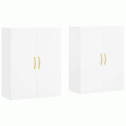 Helloshop26 - Lot de 2 armoires murales élégantes 69,5 x 34 x 90 cm grand espace de rangement design intemporel en bois d'ingénierie 02_0055348 - B